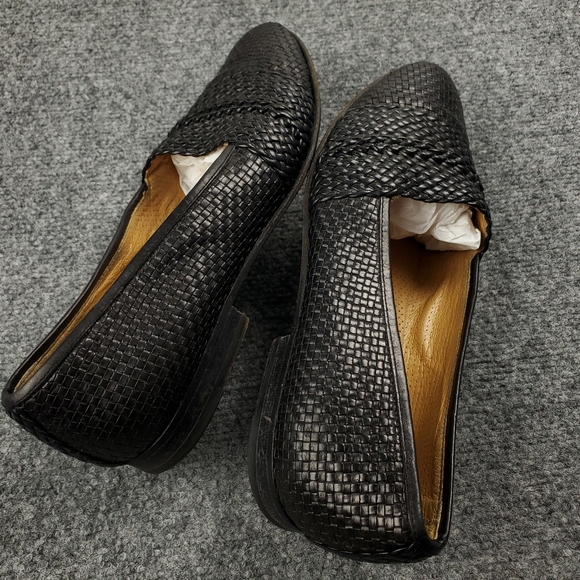 Bally Loafers Mens 9.5 Basket Weave Woven Black Leather Dress Shoes Formal Italy main image 7